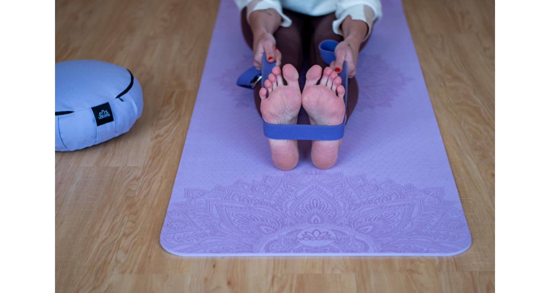 Yoga mat BASIC MANDALA LILA - YOGGYS - Everything for your yoga practice.  With style and high quality.