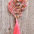 YOGGYS - Meditation Mala Necklace with Cherry Crystal