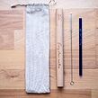 Glass straw 8 mm BLUE
